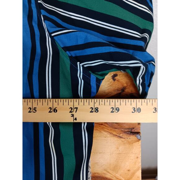 Wrangler Western Shirt Men XXL Black/Blue Striped Pearl Snap Cowboy Short Sleeve - Picture 9 of 11